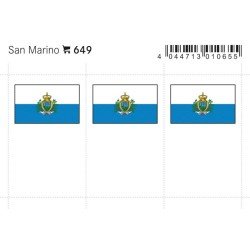 Lindner 649 San Marino Etiquetas adhesivas 24 x 38 mm pqte 6 