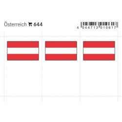 Lindner 644 Austria Etiquetas adhesivas 24 x 38 mm pqte 6 