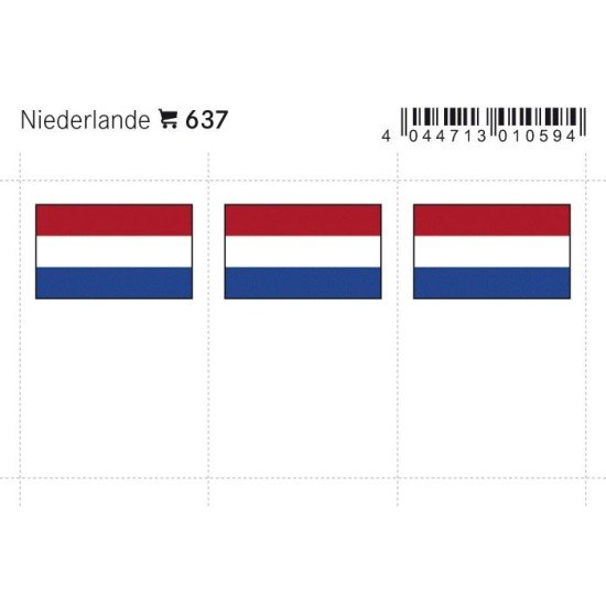 Lindner 637 Holanda Etiquetas adhesivas 24 x 38 mm pqte 6 