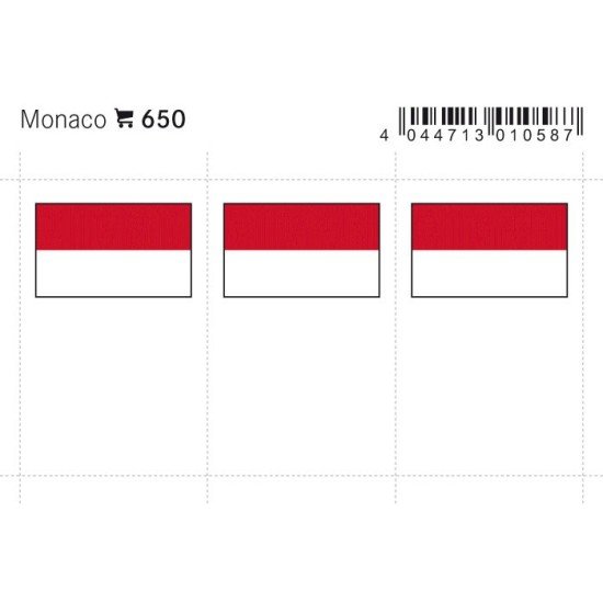 Lindner 650 Mónaco Etiquetas adhesivas 24 x 38 mm pqte 6 