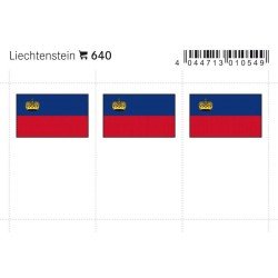 Lindner 640 Liechtenstein Etiquetas adhesivas 24 x 38 mm pqte 6 Lindner 640 Liechtenstein Etiquetas adhesivas 24 x 38 mm pqte 6