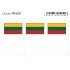 Lindner 659 Lituania Etiquetas adhesivas 24 x 38 mm pqte 6 