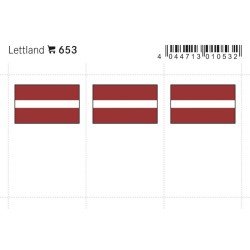 Lindner 653 Letonia Etiquetas adhesivas 24 x 38 mm pqte 6 