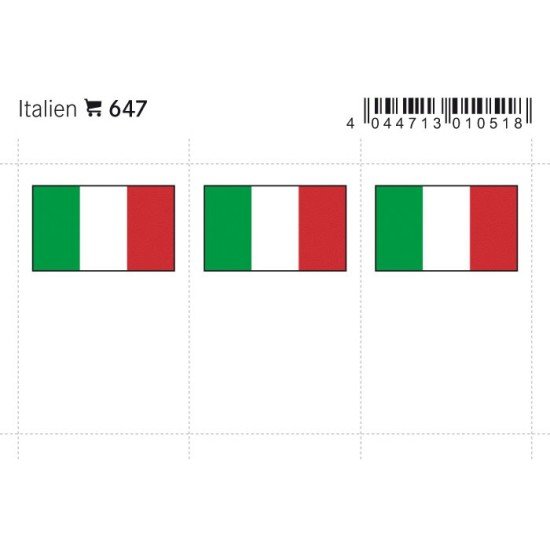 Lindner 647 Italia Etiquetas adhesivas 24 x 38 mm pqte 6 