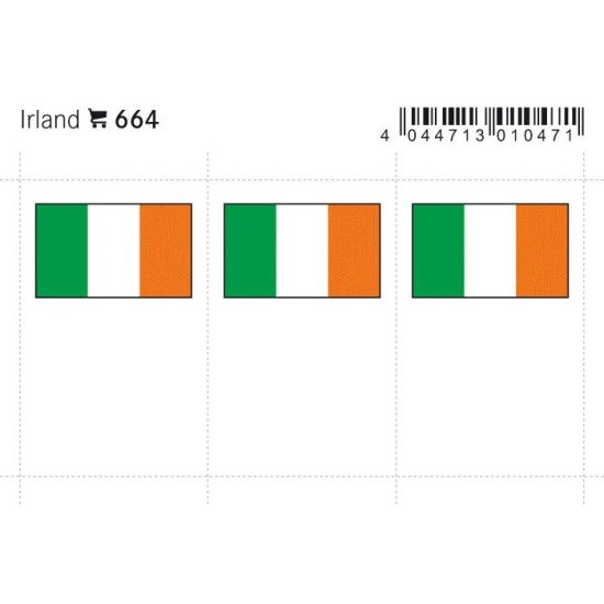 Lindner 664 Irlanda Etiquetas adhesivas 24 x 38 mm pqte 6 