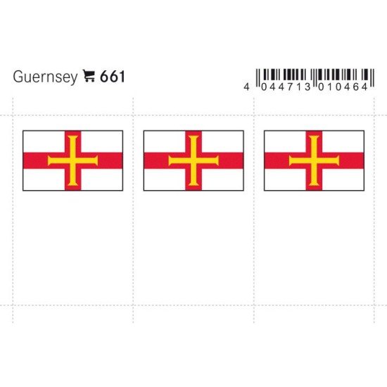 Lindner 661 Guernsey Etiquetas adhesivas 24 x 38 mm pqte 6 