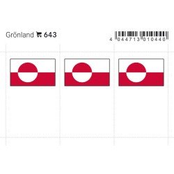 Lindner 643 Groenlandia Etiquetas adhesivas 24 x 38 mm pqte 6 