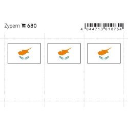 Lindner 680 Chipre Etiquetas adhesivas 24 x 38 mm pqte 6 Lindner 680 Chipre Etiquetas adhesivas 24 x 38 mm pqte 6