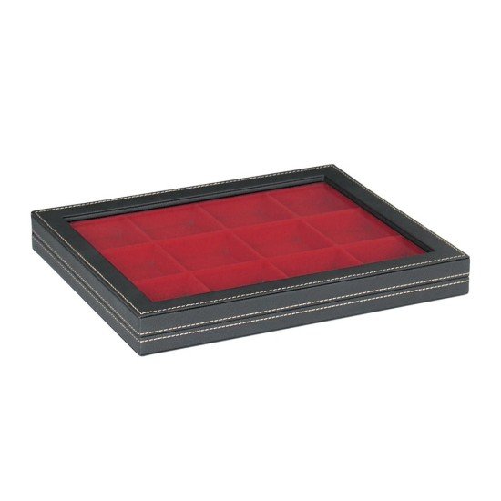 Lindner 2367-2812E Nera M con ventanilla 66 x 66 mm rojo claro