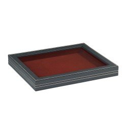 Lindner 2367-2850E Nera M con ventanilla 210 x 270 mm rojo oscuro