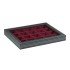 Lindner 2367-2870E Nera M con ventanilla 47 x 47 mm rojo oscuro