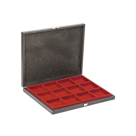Lindner S2491-2812E Estuches carus-1 66 x 66 mm rojo claro