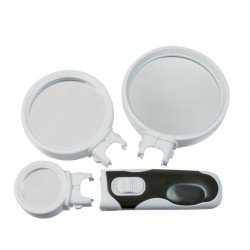 Lindner S7133 Lupa con iluminación LED con 3 accesorios de lentes Lindner S7133 Lupa con iluminación LED con 3 accesorios de lentes
