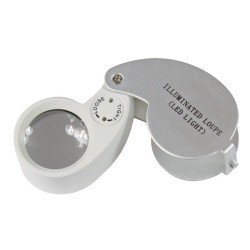 Lindner 2091 Lupa plegable con iluminación LED 10x de aumento Lindner 2091 Lupa plegable con iluminación LED 10x de aumento