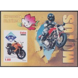 Cuba HB 257 2009 Exposición Filatélica. Motos MNH Cuba HB 257 2009 Exposición Filatélica. Motos MNH