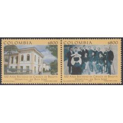 Colombia 1174/1175 2002 100° de la Sociedad Quirurgica de Bogotá MNH