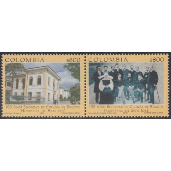Colombia 1174/1175 2002 100° de la Sociedad Quirurgica de Bogotá MNH Colombia 1174/1175 2002 100° de la Sociedad Quirurgica de Bogotá MNH