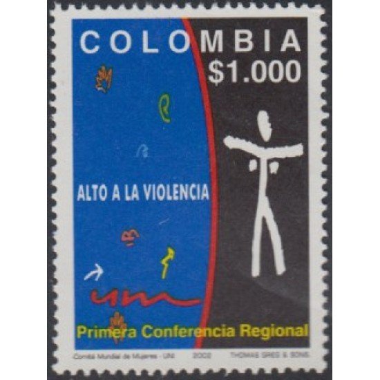 Colombia 1177 2002 Conferencia Regional de UNI MNH Colombia 1177 2002 Conferencia Regional de UNI MNH