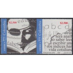 Colombia 1178/1179 2002 América UPAEP. Alfabetización MNH
