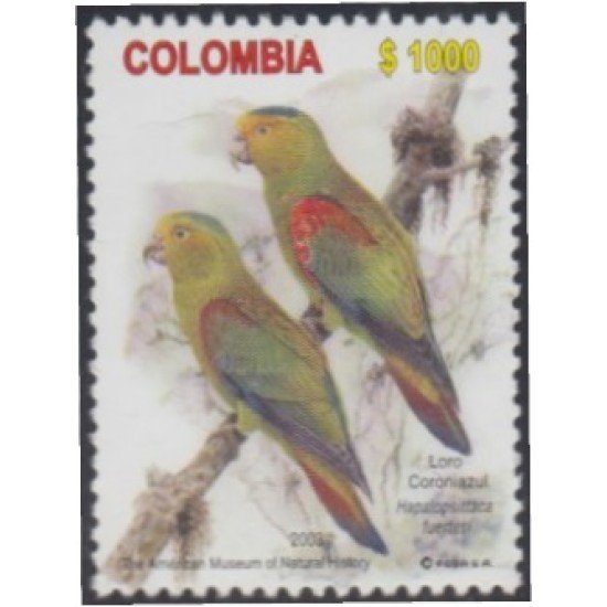Colombia 1211 2003 Fauna Pájaros. Periquitos MNH Colombia 1211 2003 Fauna Pájaros. Periquitos MNH