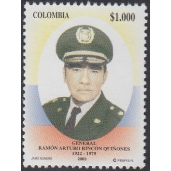 Colombia 1241 2003 Fuerzas armadas. Homenaje al General Ramon Arturo Rincon Quinones MNH Colombia 1241 2003 Fuerzas armadas. Homenaje al General Ramon Arturo Rincon Quinones MNH