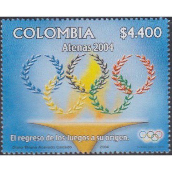 Colombia 1276 2004 Juegos Olímpicos de Verano en Athenas MNH Colombia 1276 2004 Juegos Olímpicos de Verano en Athenas MNH