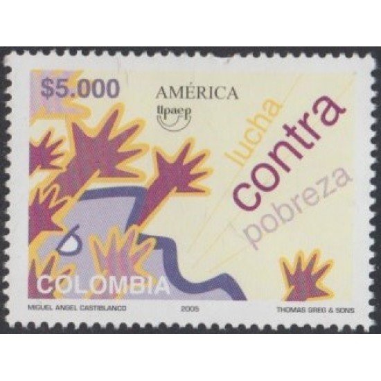 Colombia 1343 2005 Serie América UPAEP. Lucha contra la Pobreza MNH