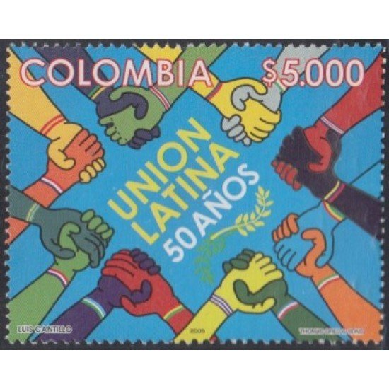 Colombia 1345 2005 50 Años Unión Latina MNH Colombia 1345 2005 50 Años Unión Latina MNH