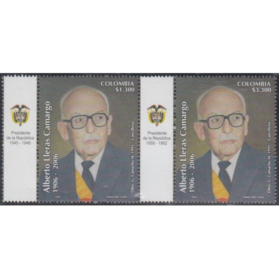 Colombia 1391/1392 2006 Sr. Alberto Lleras Camrago. Hombre de Estado MNH Colombia 1391/1392 2006 Sr. Alberto Lleras Camrago. Hombre de Estado MNH