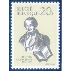 Bélgica 2106 1983 Centenario de la muerte de Hendrik Conscience  MNH