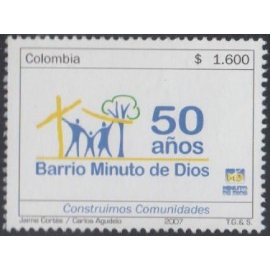 Colombia 1419 2007 50 Años del Barrio Minuto de Dios MNH Colombia 1419 2007 50 Años del Barrio Minuto de Dios MNH
