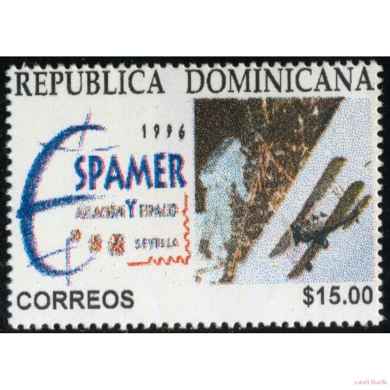 España Spain Emisión Conjunta 1996 Espamer 96 Dominicana España Exposición Filatélica sobre la aviación y el espacio España Spain Emisión Conjunta 1996 Espamer 96 Dominicana España Exposición Filatélica sobre la aviación y el espacio