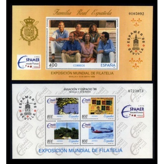 España Spain Emisión Conjunta 1996 Espamer 96 España - Chile Familia Real Española Exposición Mundial de Filatelia España Spain Emisión Conjunta 1996 Espamer 96 España - Chile Familia Real Española Exposición Mundial de Filatelia