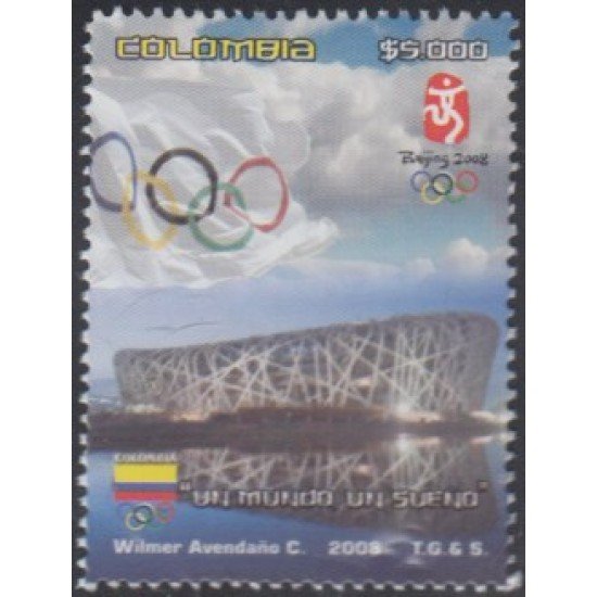 Colombia 1441 2008 Juegos Olímpicos de verano de Pekin MNH Colombia 1441 2008 Juegos Olímpicos de verano de Pekin MNH