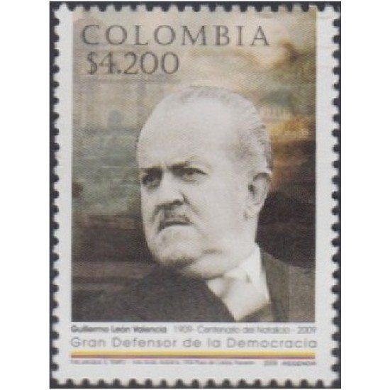 Colombia 1475 2009 D. Guillermo León Valencia. Hombre de Estado MNH Colombia 1475 2009 D. Guillermo León Valencia. Hombre de Estado MNH