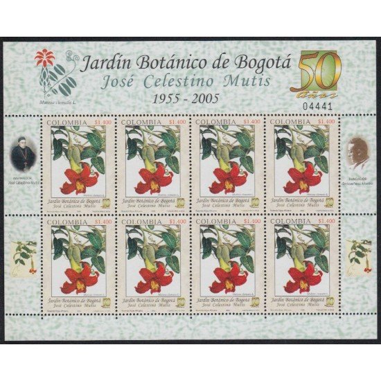 Colombia MP 1338 2005 Flora. 50 Años  del Jardín Botánico Jose Celestino Mutis MNH