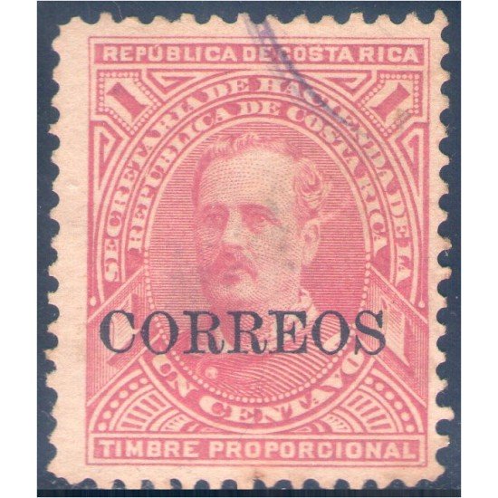 Costa Rica 29 1889 Presidente Prospero Fernández usado Costa Rica 29 1889 Presidente Prospero Fernández usado