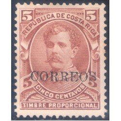 Costa Rica 30 1889 Presidente Bernardo Soto sin goma