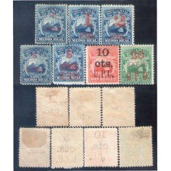 Costa Rica 5/11 1881/83 Escudos Shields MNH y MH
