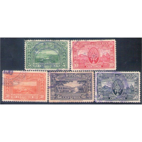 Costa Rica 159/63 1935 Tricentenario de la devoción a Notre Dame usados