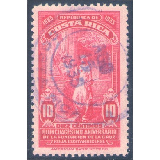Costa Rica 158 1935 Quincuagésimo aniversario de la fundación de la cruz roja costarricense usados