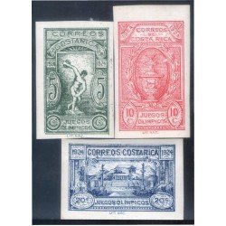 Costa Rica 133/35 1924 Juegos Olímpicos Centroamericanos de San José MH sin dentar