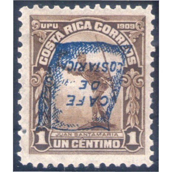 Costa Rica 102a 1922 Propaganda para la exportación de café MH sb invertida Costa Rica 102a 1922 Propaganda para la exportación de café MH sb invertida