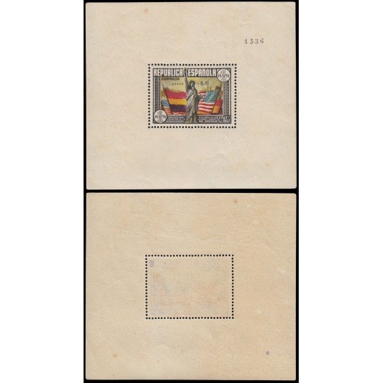 España Spain 766 1938 Hojita Constitución EEUU MNH España Spain 766 1938 Hojita Constitución EEUU MNH