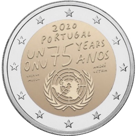 Portugal 2020 2 € euros conmemorativos Av Naciones Unidas ONU
