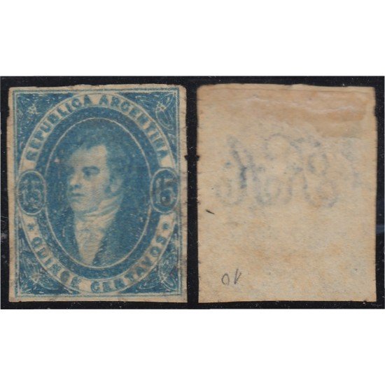 Argentina 10a 1864/67 Efigie de Bernadino Rivadavia usado Argentina 10a 1864/67 Efigie de Bernadino Rivadavia usado
