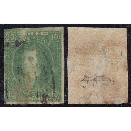 Argentina 9a 1864/67 Efigie de Bernadino Rivadavia usado Argentina 9a 1864/67 Efigie de Bernadino Rivadavia usado