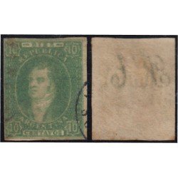 Argentina 9a 1864/67 Efigie de Bernadino Rivadavia usado Argentina 9a 1864/67 Efigie de Bernadino Rivadavia usado