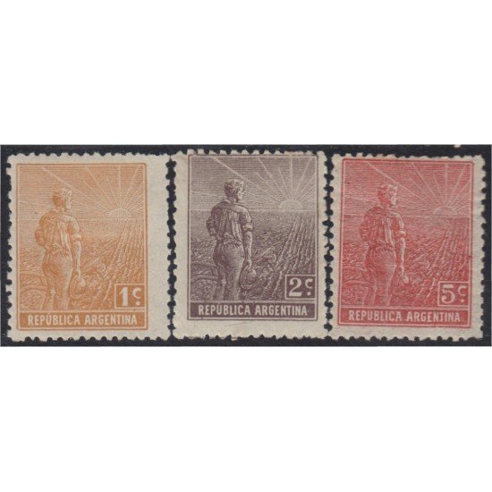 Argentina 193/95 1915 República de Argentina Paisano MH Argentina 193/95 1915 República de Argentina Paisano MH