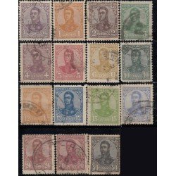 Argentina 132/47 1908/09 Efígie de San Martín usados